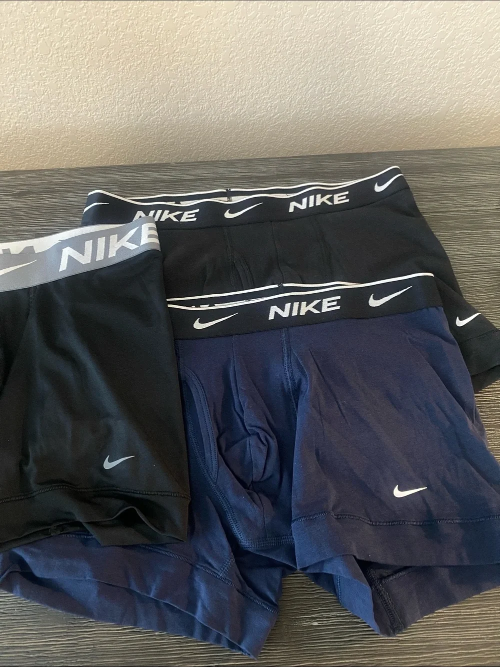 New Men's NIKE Set Of 3 Dri Fit Cotton Blend Trunks Size S